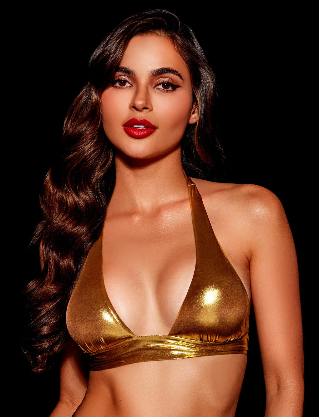 Pamela Bronze Bikini Top sold by Honey Birdette product image thumbnail 2