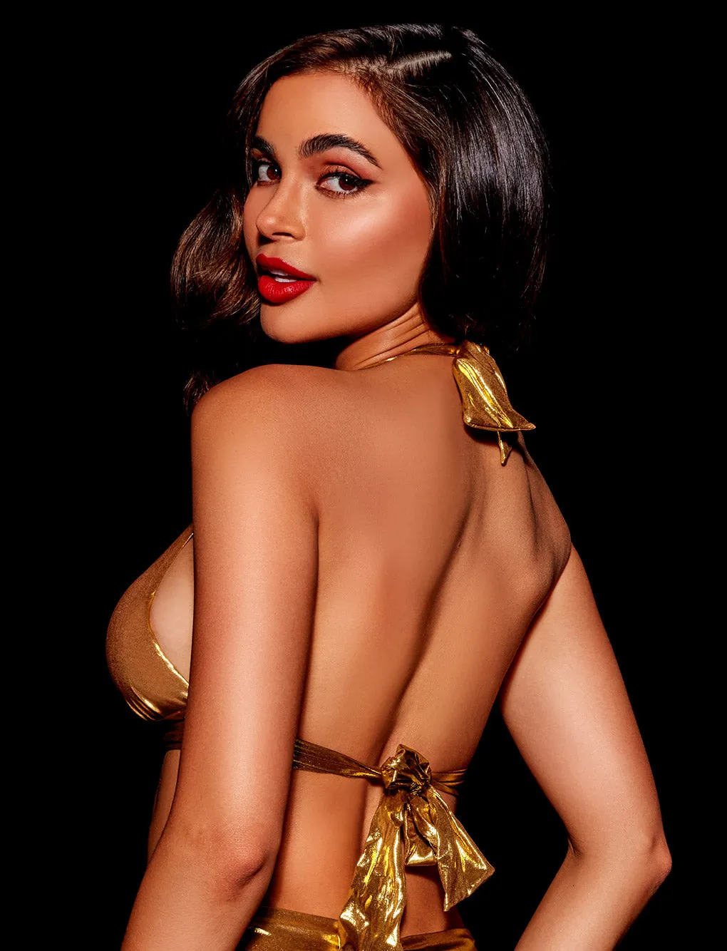 Pamela Bronze Bikini Top sold by Honey Birdette product image thumbnail 3