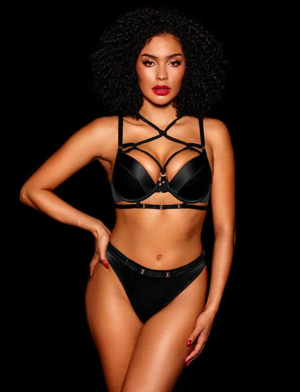 Shibari Black Bra made by Honey Birdette