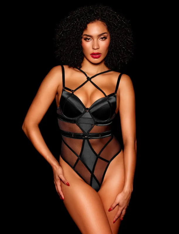 Shibari Black Bodysuit sold by Honey Birdette