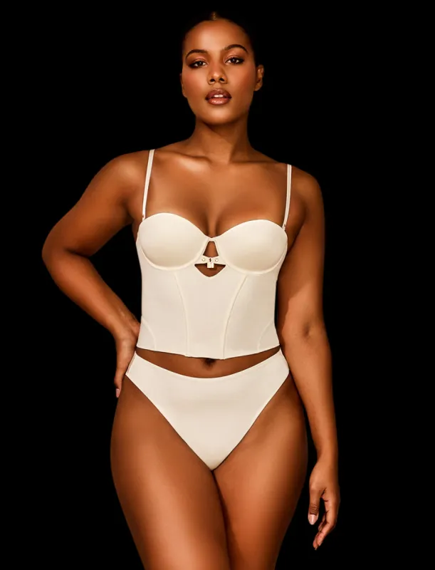 Everyday Smooths Ivory Bustier sold by Honey Birdette