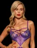 Lilian Purple Bodysuit sold by Honey Birdette