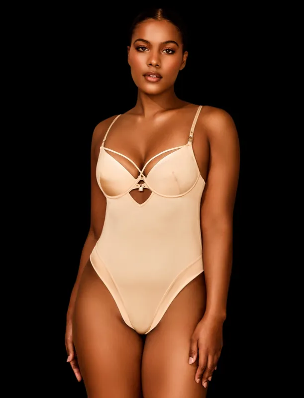 Everyday Smooths Almond Bodysuit sold by Honey Birdette