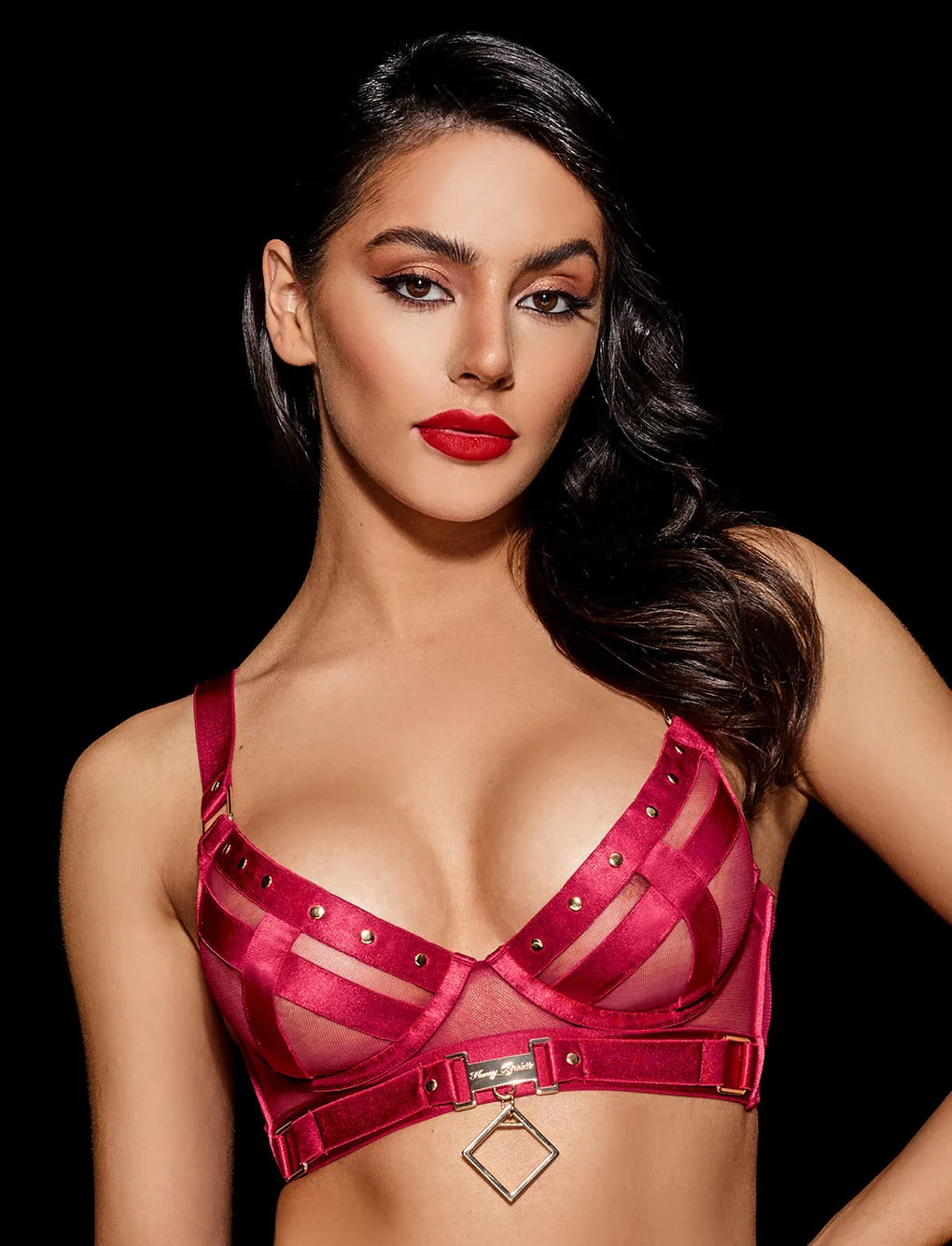 Indria Red Bra sold by Honey Birdette product image thumbnail 2