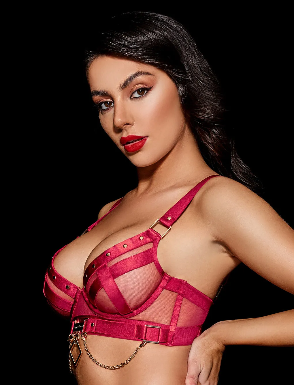 Indria Red Bra sold by Honey Birdette product image thumbnail 5