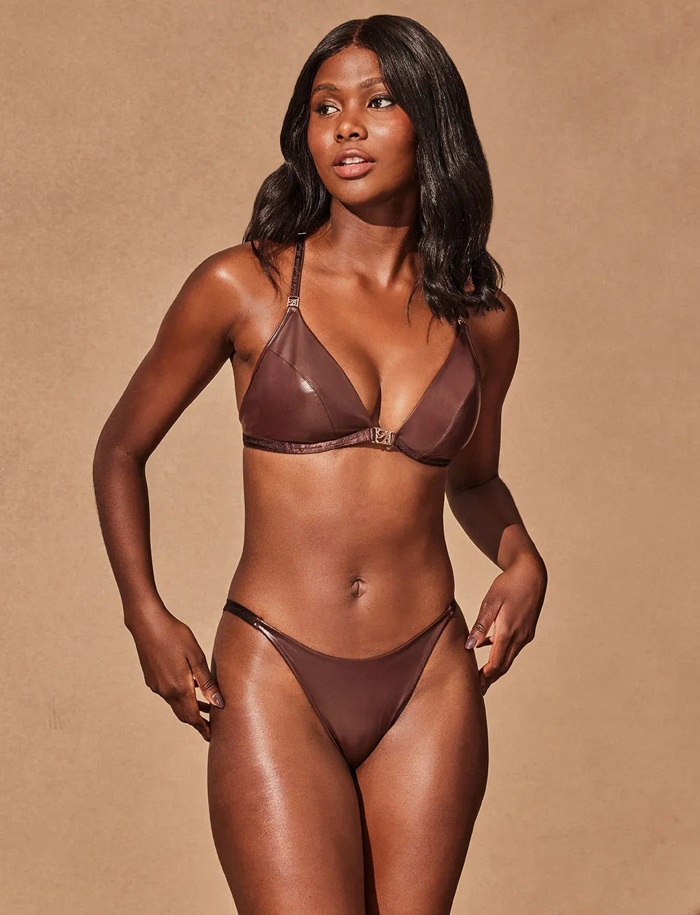 Emily Deep Mahogany Wire Free Bra sold by Honey Birdette product image thumbnail 5