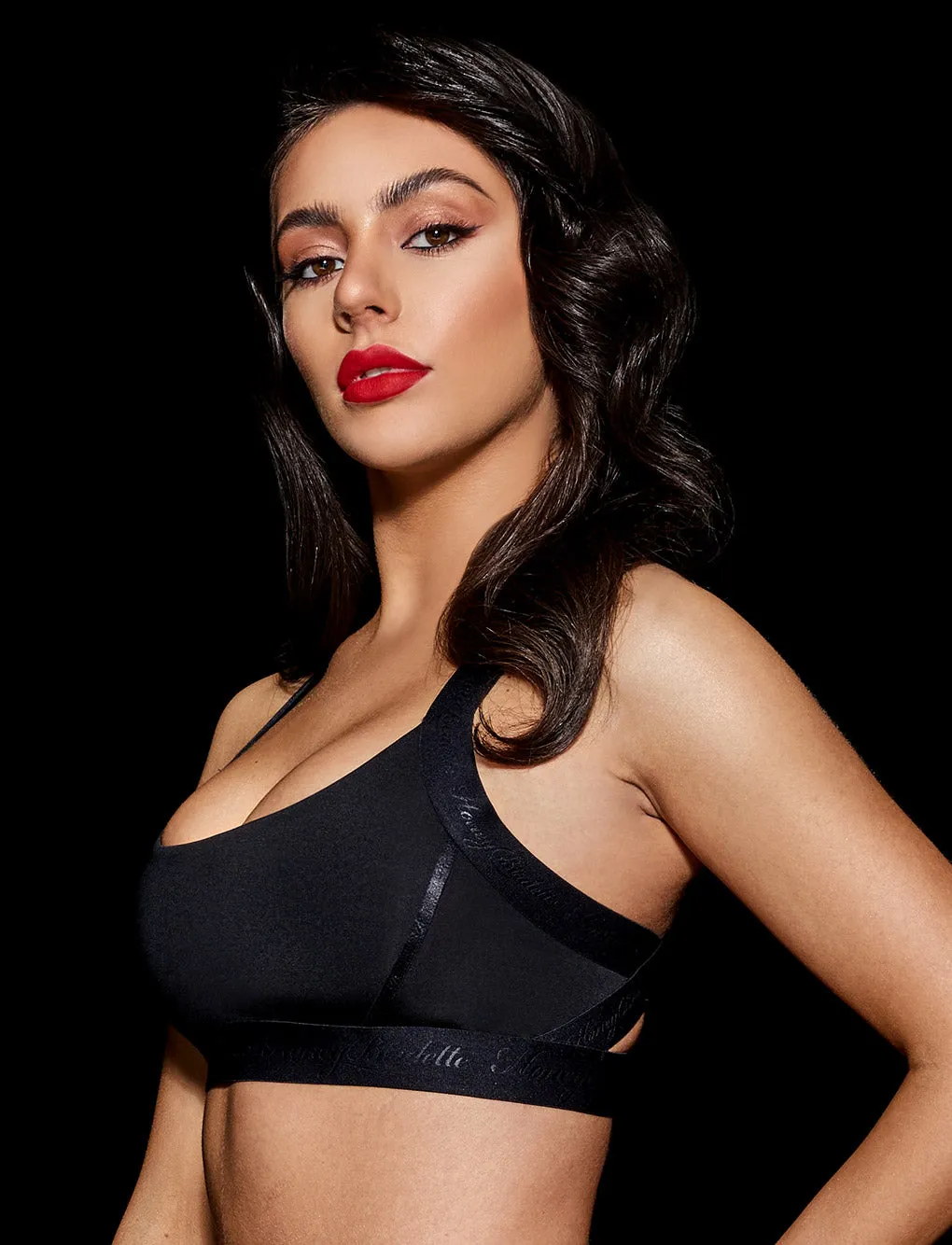 Essentials Black Crop Top sold by Honey Birdette product image thumbnail 4