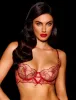 Sarah Red 3 Piece Lingerie Set sold by Honey Birdette