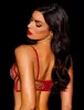 Sarah Red 3 Piece Lingerie Set sold by Honey Birdette