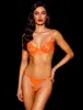 Britt Orange Bra & Bottom Lingerie Set sold by Honey Birdette
