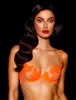 Britt Orange 3 Piece Lingerie Set sold by Honey Birdette