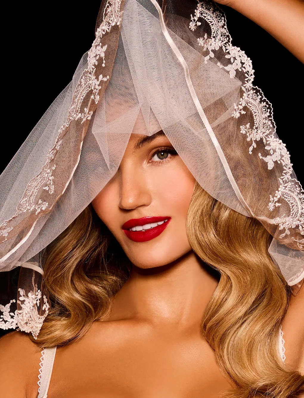Charlotta Ivory Bridal Veil sold by Honey Birdette product image thumbnail 2