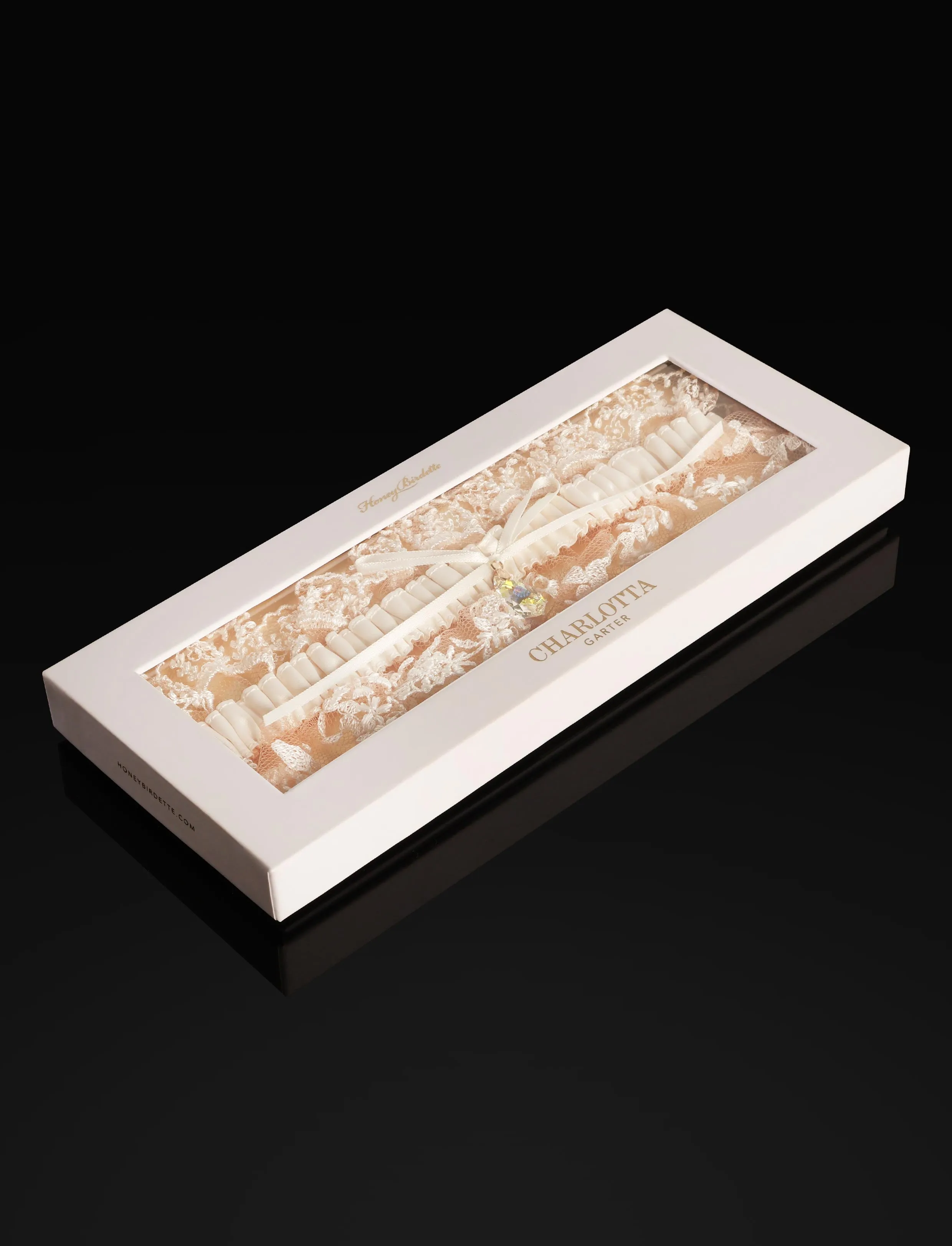 Charlotta Ivory Bridal Garter sold by Honey Birdette product image thumbnail 5