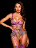 Solange Rainbow Bustier & Bottom Lingerie Set sold by Honey Birdette