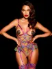 Solange Rainbow Bustier & Bottom Lingerie Set sold by Honey Birdette