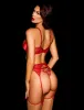 Charlotta Red 3 Piece Lingerie Set sold by Honey Birdette