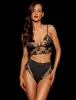 Whitney Black Lounge Shorts sold by Honey Birdette