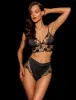 Whitney Black Lounge Shorts sold by Honey Birdette
