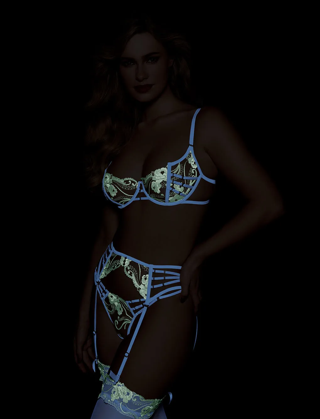 Valeria Glow 3 Piece Lingerie Set sold by Honey Birdette product image thumbnail 4