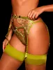 Eliz Green Stay Up Stockings sold by Honey Birdette