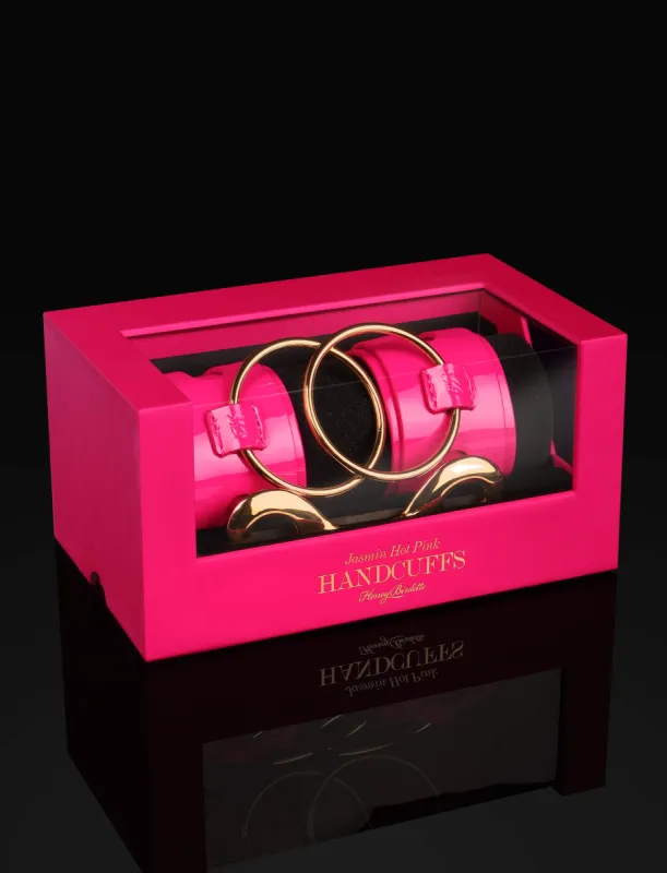 Jasmin Hot Pink Cuffs made by Honey Birdette