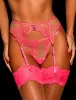 Neon Pink Suspender Stockings sold by Honey Birdette