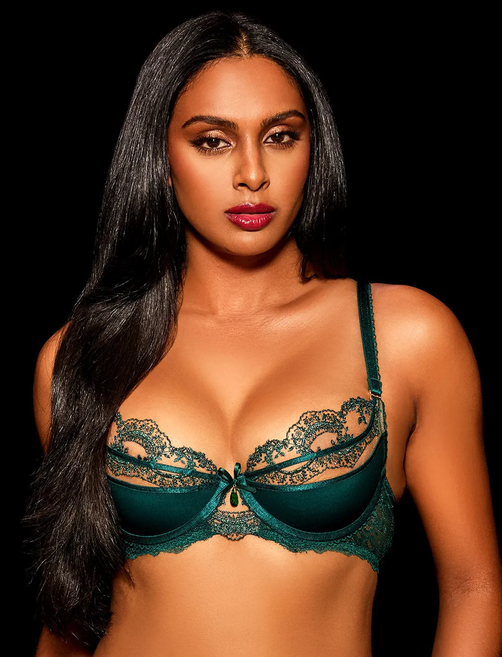 Charlotta Emerald Bra sold by Honey Birdette product image thumbnail 2