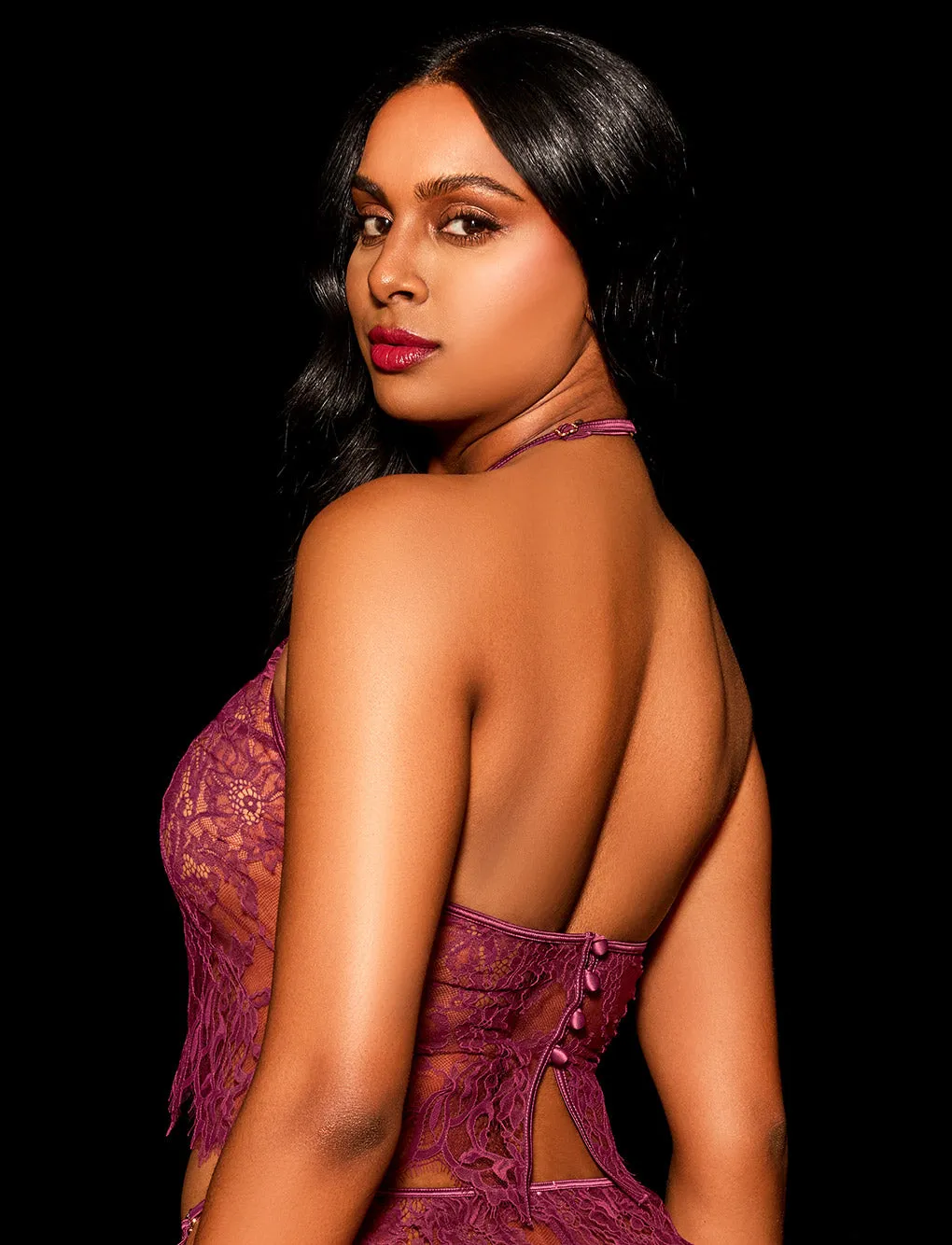 Alessandra Wine Cami sold by Honey Birdette product image thumbnail 3