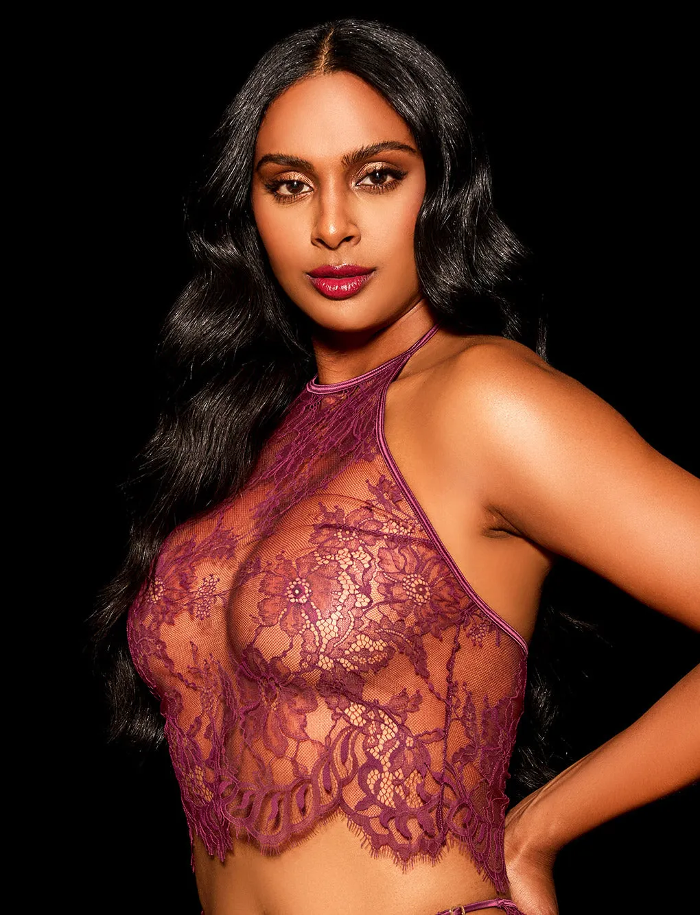 Alessandra Wine Cami sold by Honey Birdette product image thumbnail 4