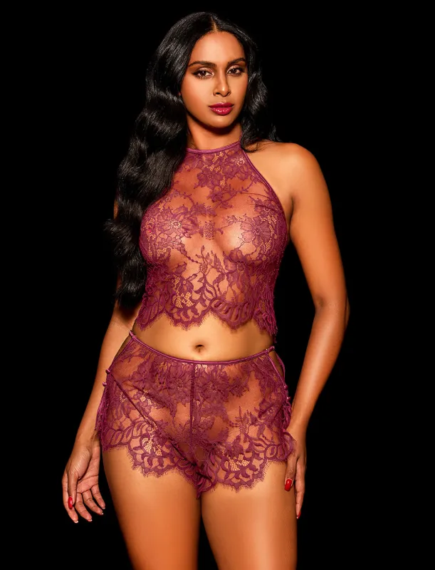 Alessandra Wine Cami sold by Honey Birdette