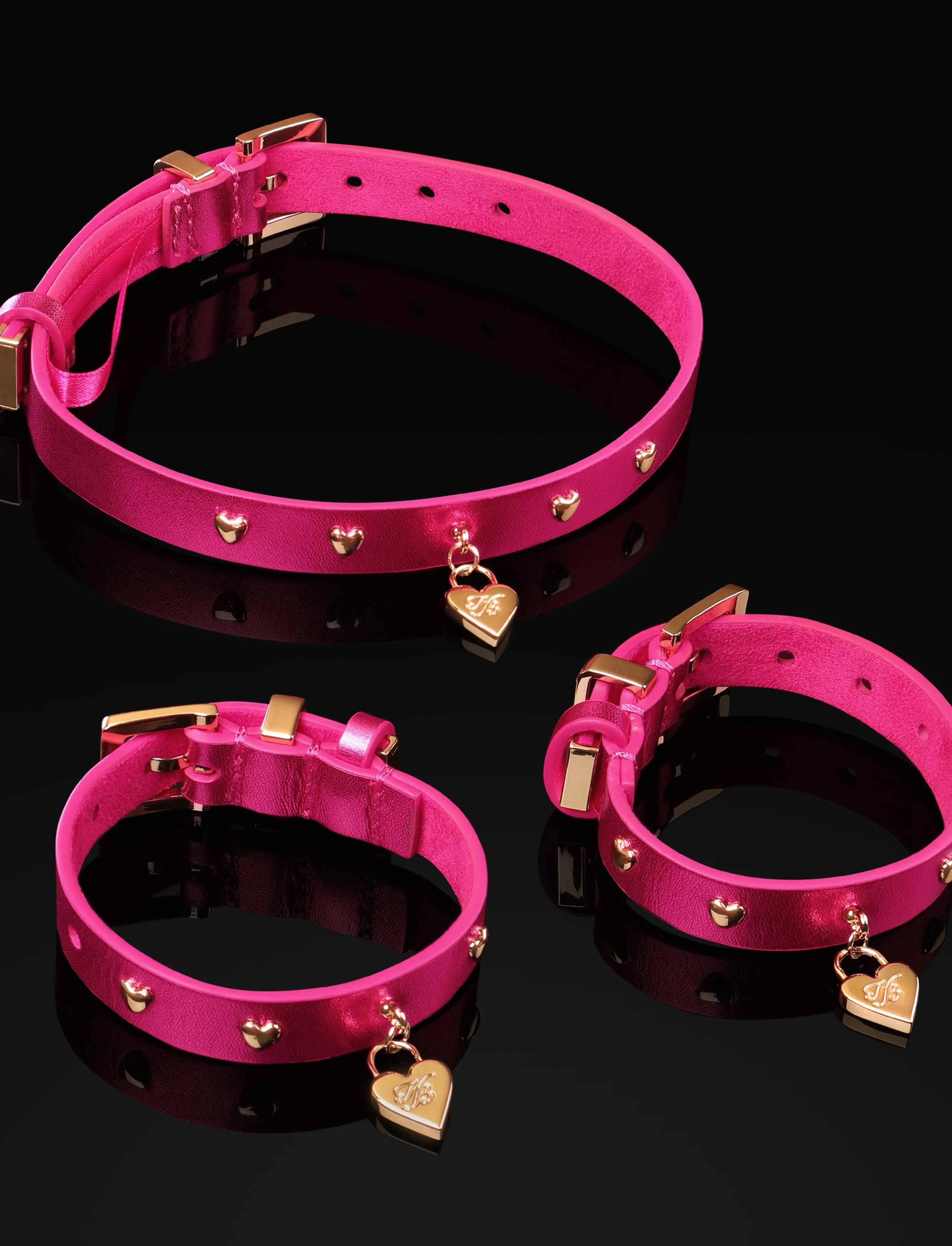 Heart Choker and Bracelets sold by Honey Birdette