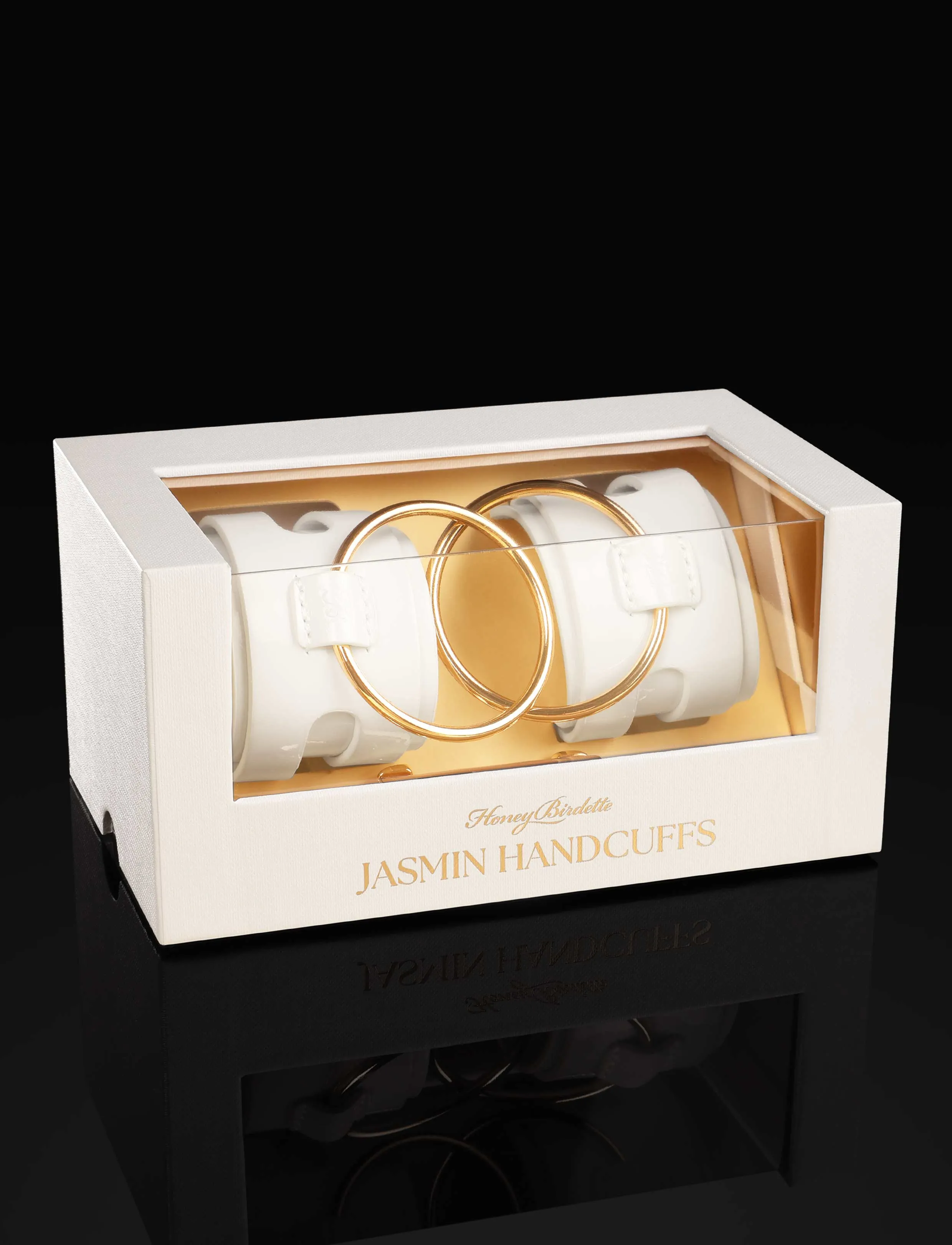 Jasmin White Wrist Cuffs sold by Honey Birdette