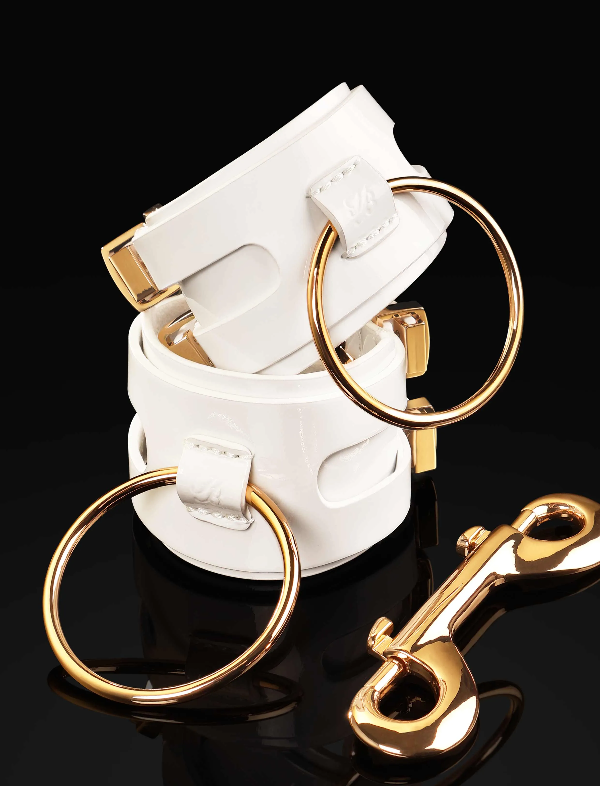 Jasmin White Wrist Cuffs sold by Honey Birdette product image thumbnail 3