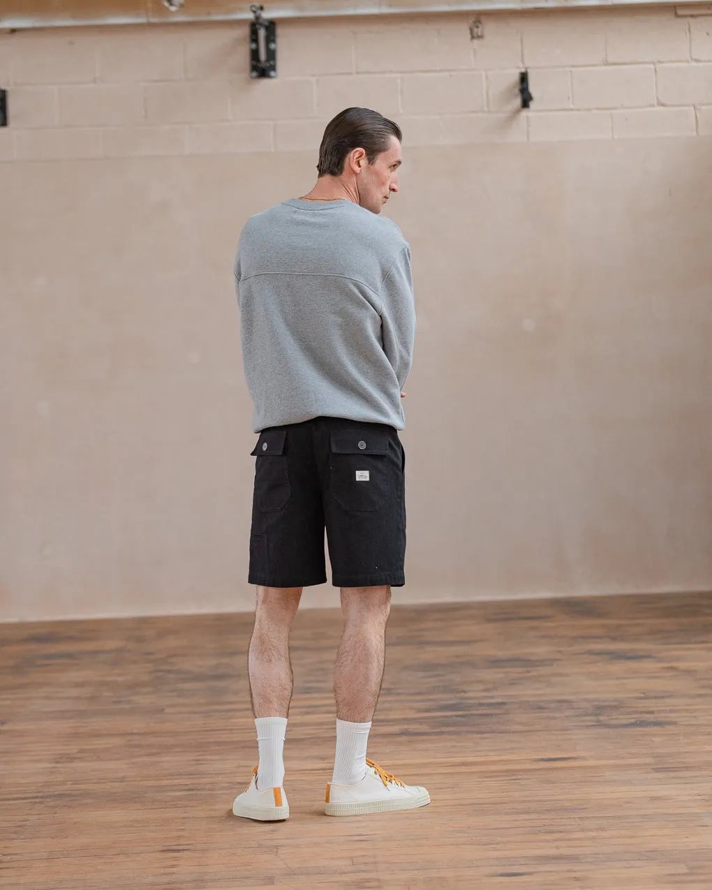 Service Fatigue Shorts - Washed Black sold by P & Co product image thumbnail 5