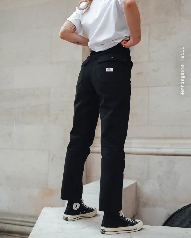 Herringbone Service Fatigue Pants - Black sold by P & Co
