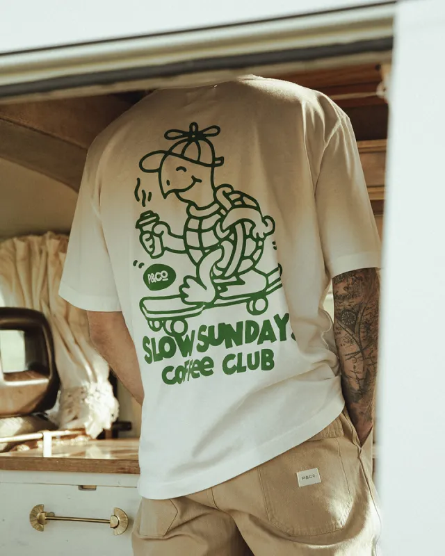 Slow Sundays T-Shirt - Off White sold by P & Co