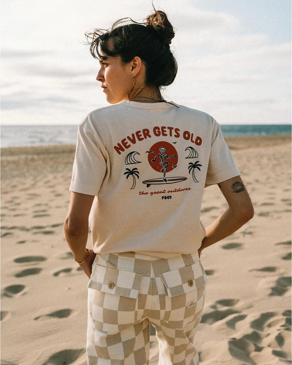 Never Gets Old T-Shirt - Bone sold by P & Co