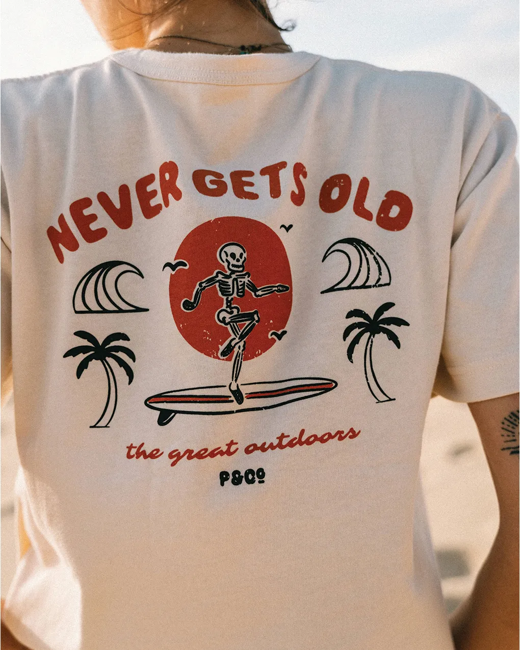 Never Gets Old T-Shirt - Bone sold by P & Co product image thumbnail 2