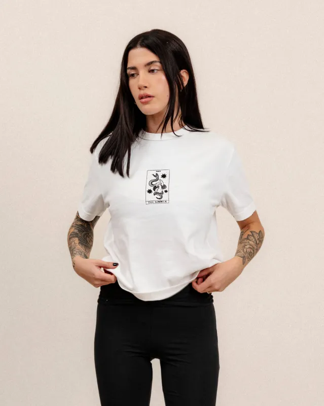 Sinners Tarot T-shirt - Off White sold by P & Co