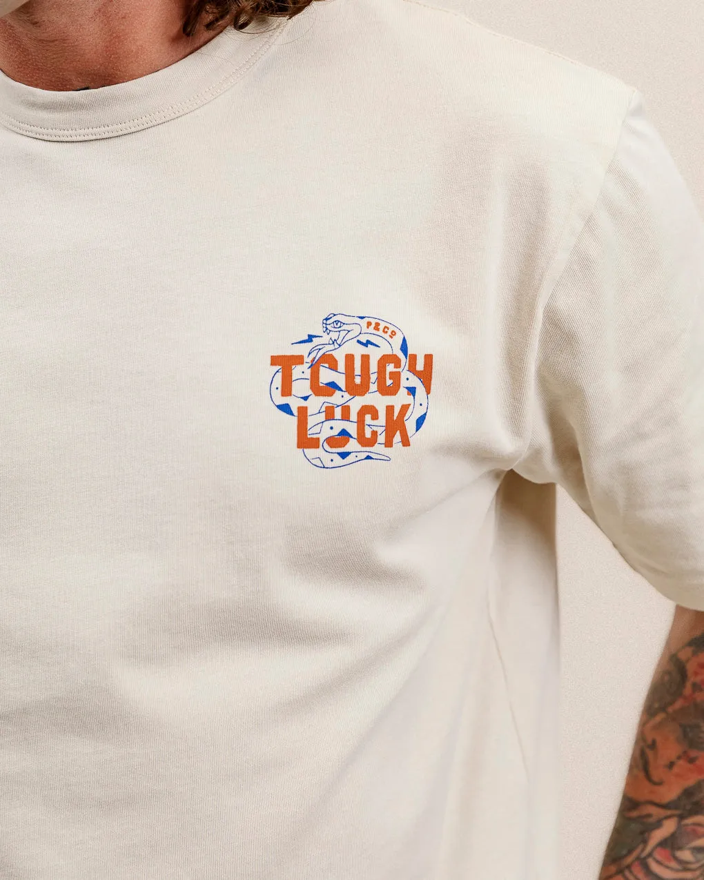 Tough Luck Boxy T-Shirt - Bone sold by P & Co product image thumbnail 3