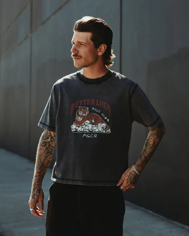 Better Luck Boxy T-Shirt - Acid Wash sold by P & Co