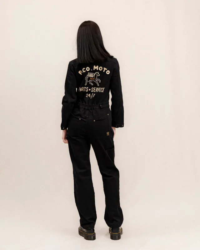 Moto Garage Boilersuit - Washed Black sold by P & Co