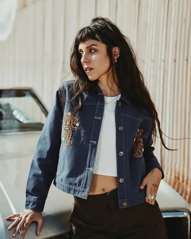 Shangri La Shop Jacket - Navy sold by P & Co