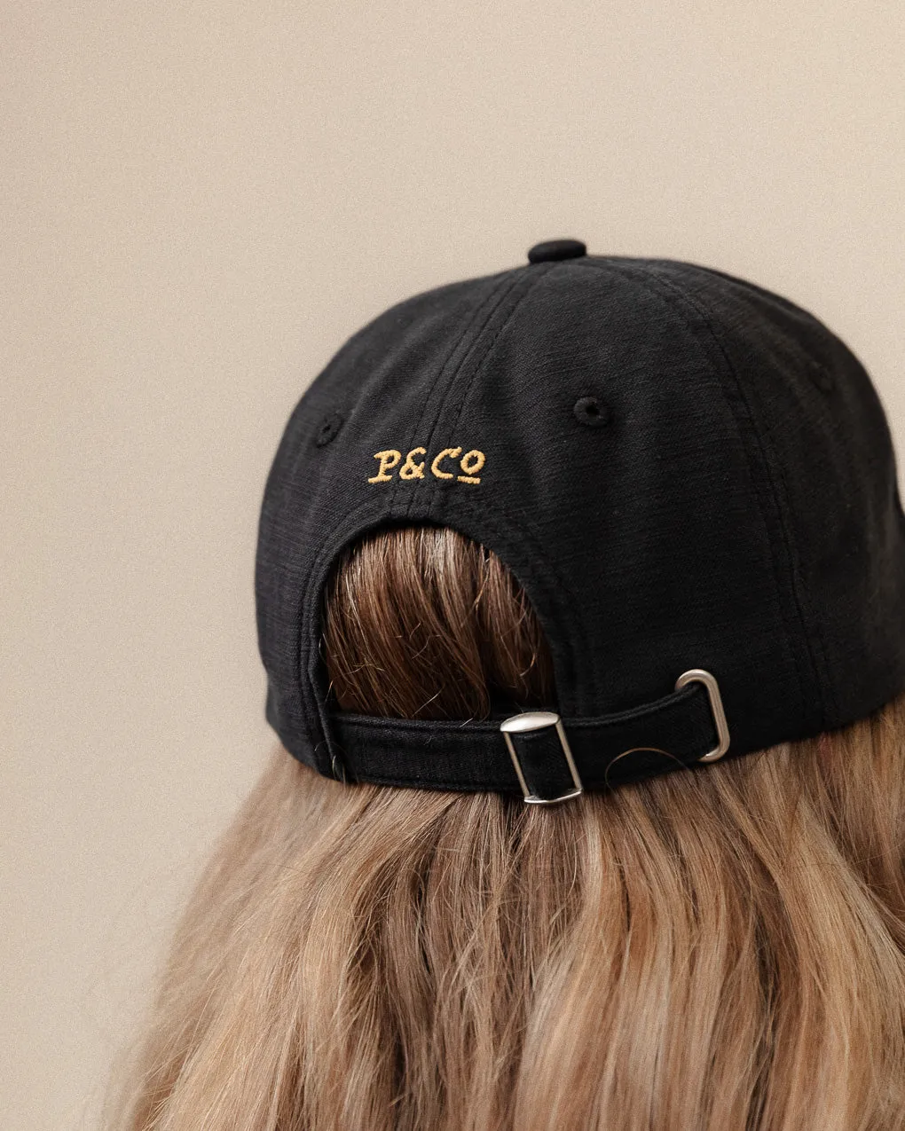 Pegasus 6 Panel Cap - Washed Black sold by P & Co product image thumbnail 3