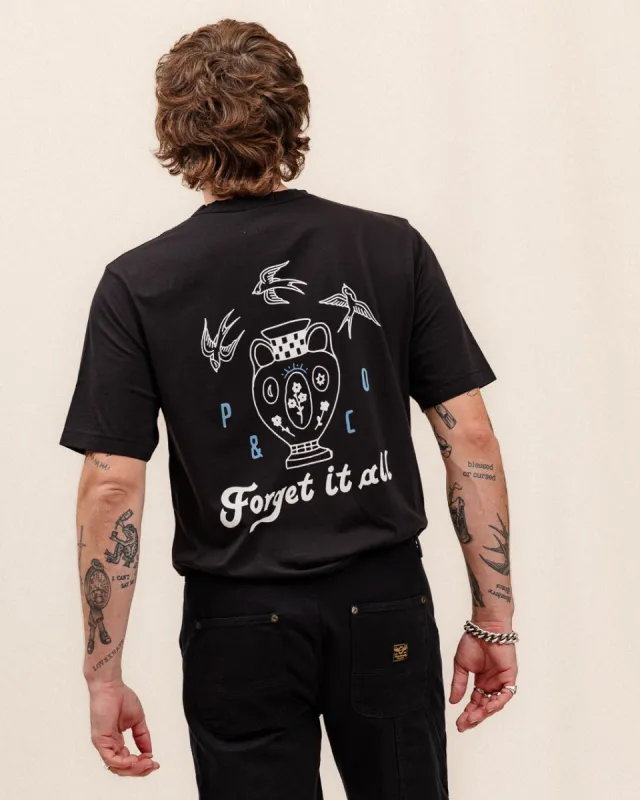 Forget It All T-Shirt - Washed Black sold by P & Co