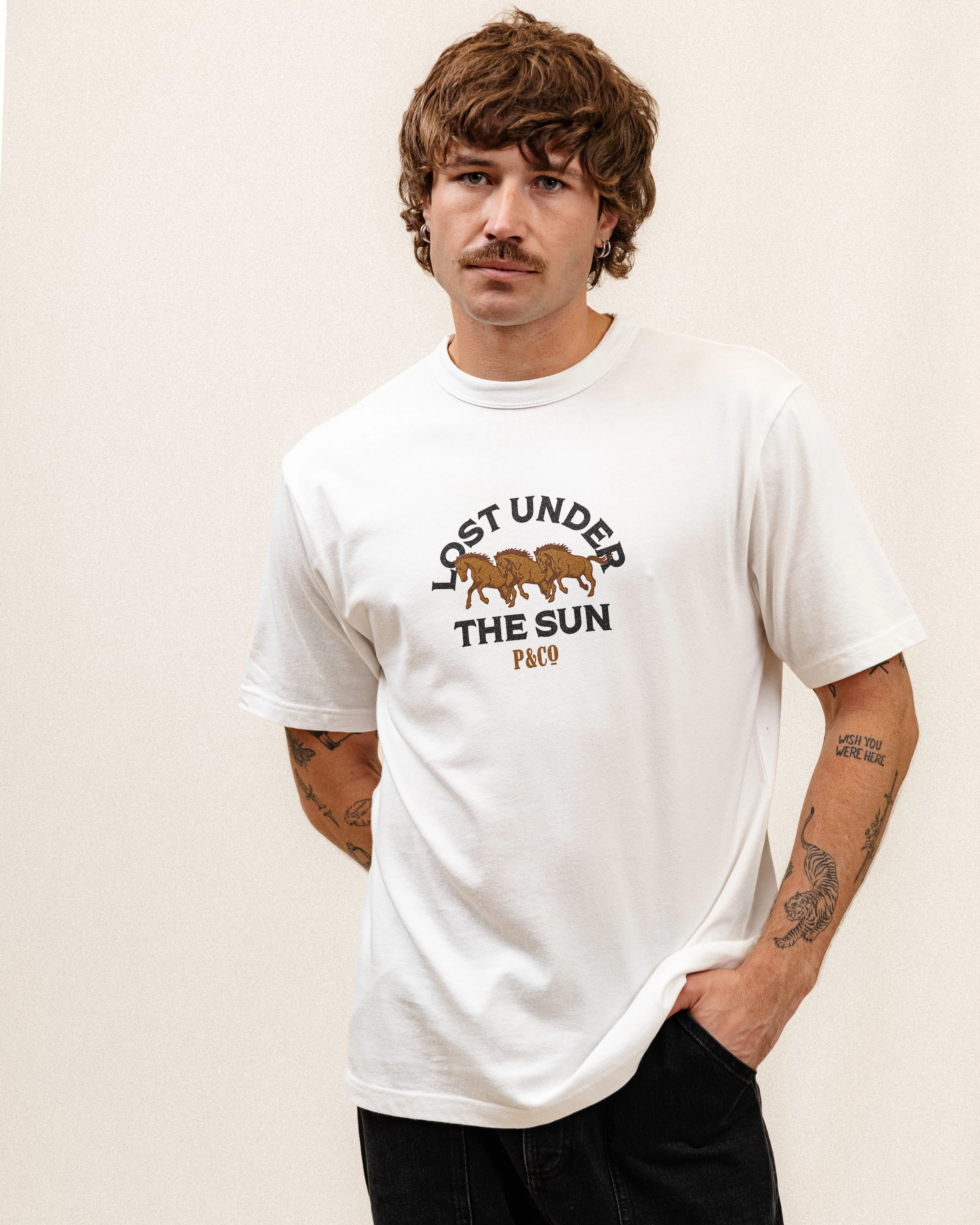 Lost Under The Sun T-Shirt - Off White sold by P & Co
