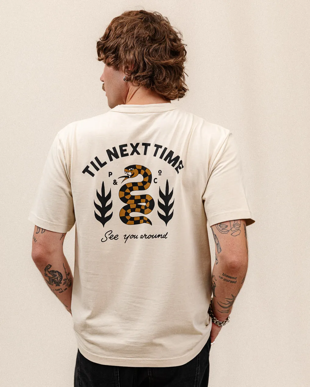 Til Next Time T-Shirt - Bone sold by P & Co