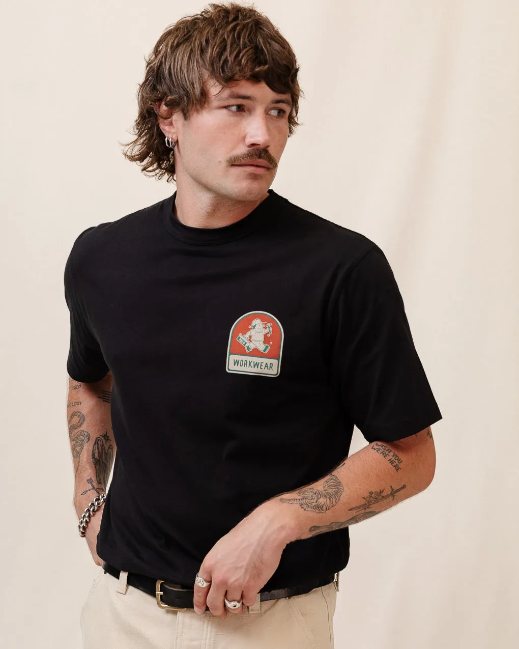 Still Workin' On It T-Shirt - Washed Black sold by P & Co product image thumbnail 2