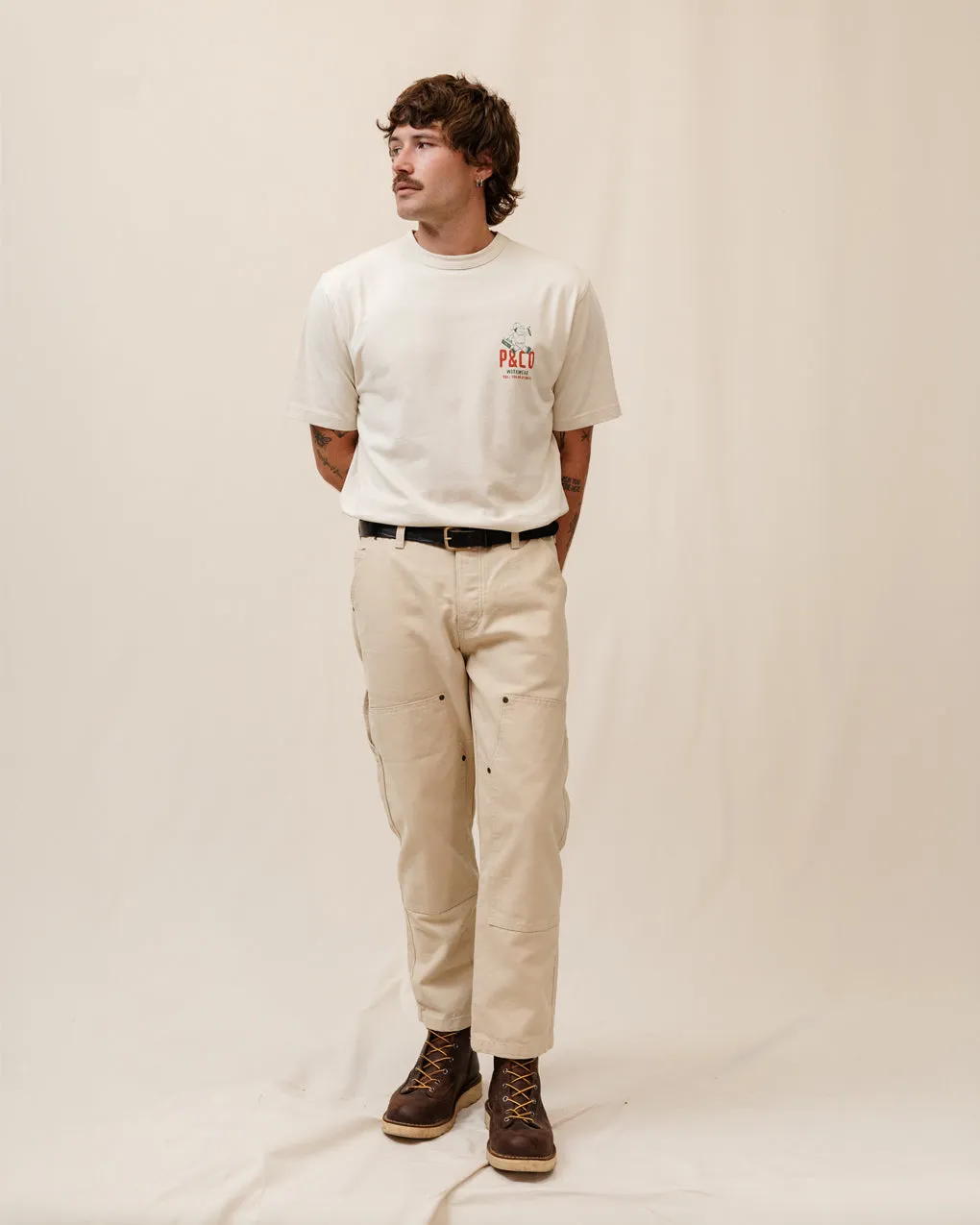 Still Workin' On It T-Shirt - Bone sold by P & Co product image thumbnail 5