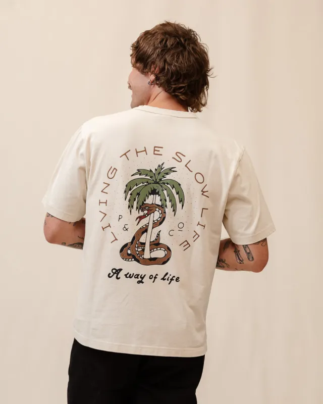 Slow Life T-Shirt - Bone sold by P & Co